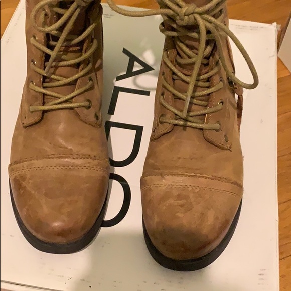 Suede Distressed Aldo Combat Boots - Picture 5 of 8